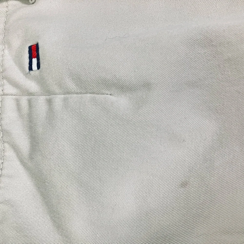 Tommy Hilfiger Womens‎ Light Tan Y2K Vintage 100% Cotton Wide Leg Pants Size 14